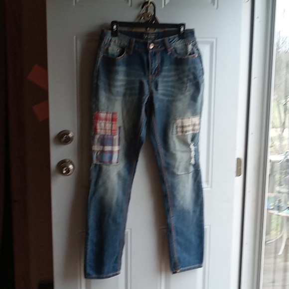 Women's Jeans size 8 nwt distressed fashion skinny  5 pocket - Picture 7 of 14